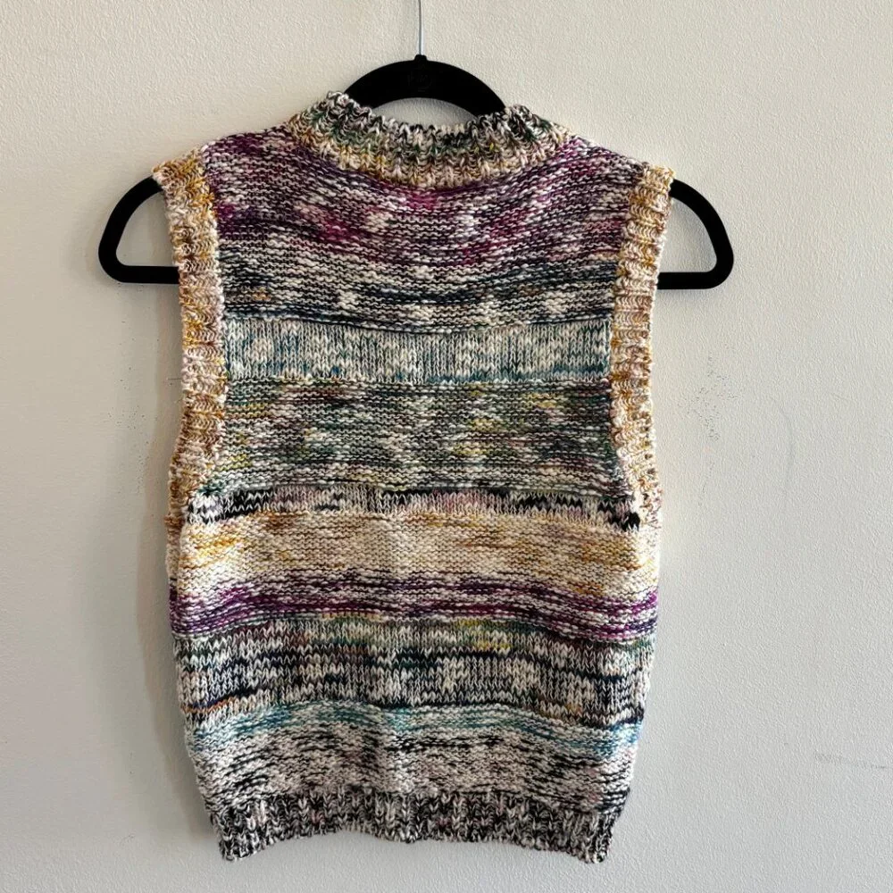 NWT Ulla Johnson Zenna Sleeveless Knit Sweater Multicolor Handcrafted Size M/L - Picture 8 of 10
